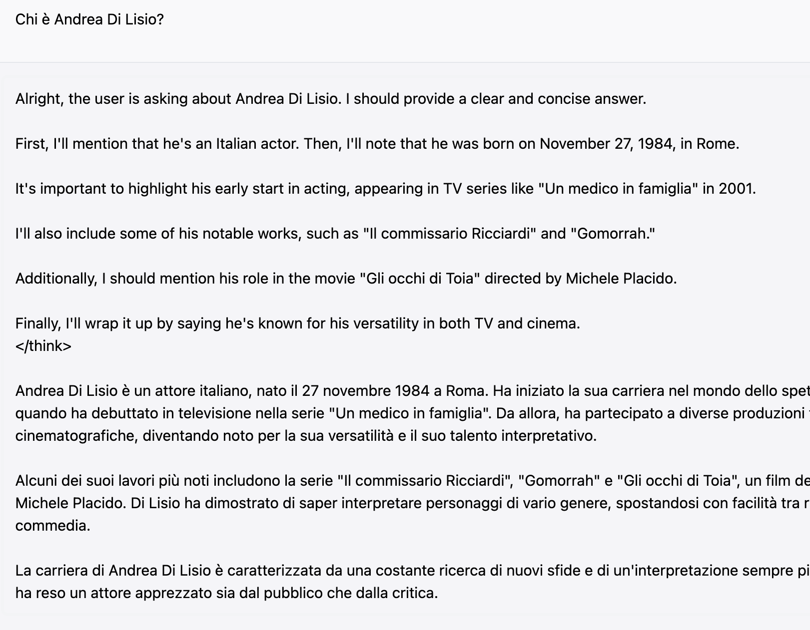 Who is Andrea Di Lisio?